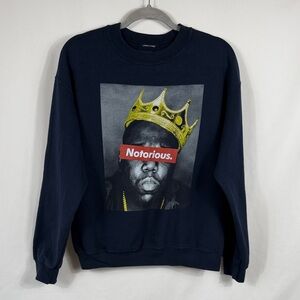 Notorious Graphic Men's Crewneck Sweater - Navy. Mens Size M.